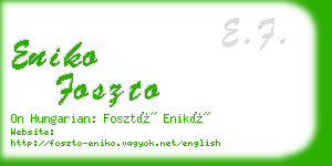 eniko foszto business card